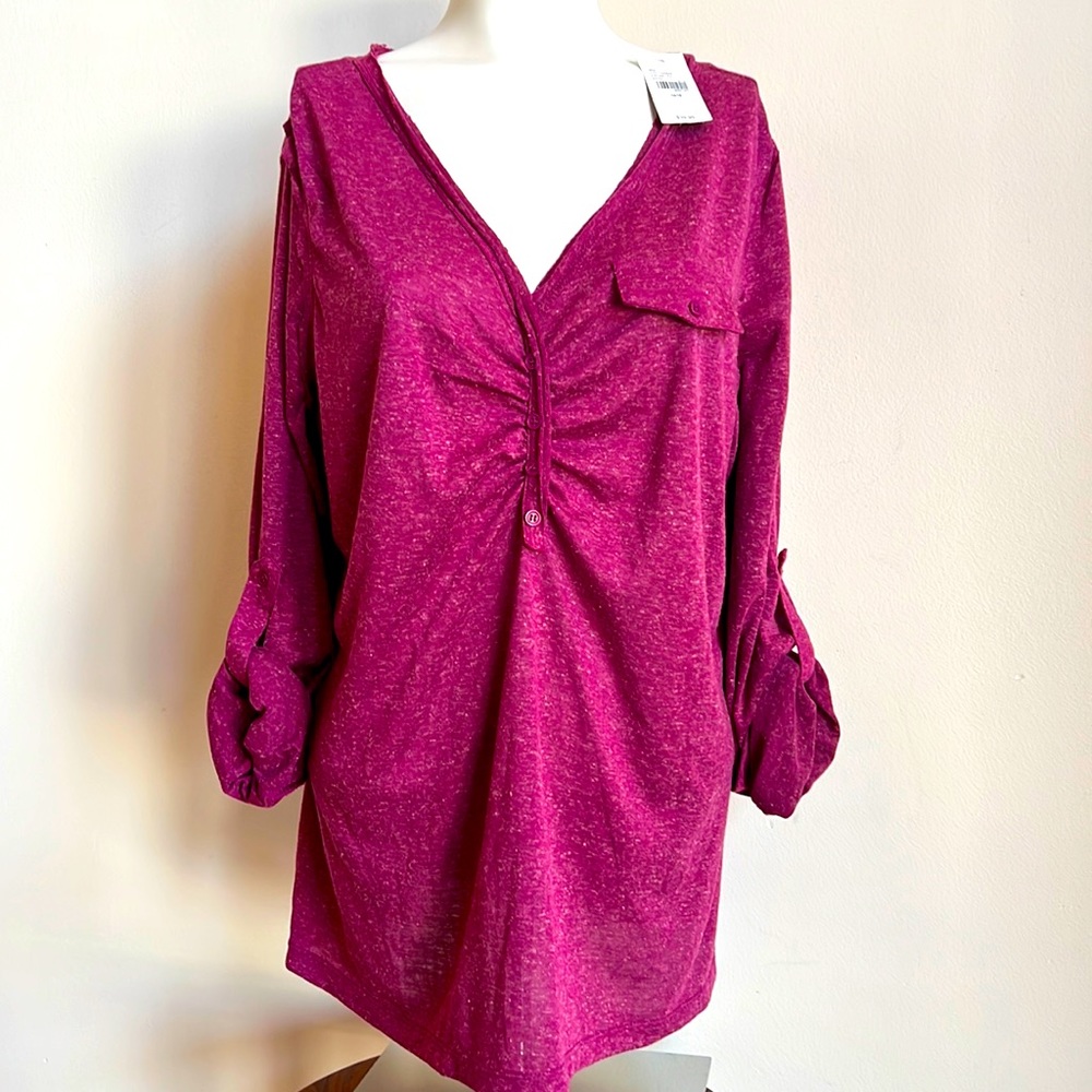 Lane Bryant shirt button down cranberry Lane Bryant